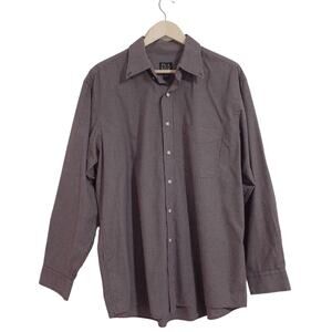 Jos A Bank mens button down shirt size L purple plaid